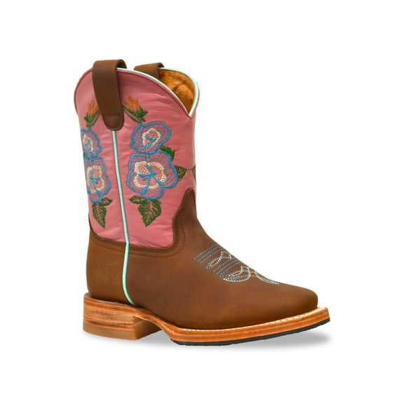 RedHawk Boot Co. Kids Wide Square Toe Cowgirl Boots
