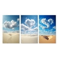 thumbnail image 2 of Designart "Heart of the Desert A Remote Beauty V" Beach Wall Art Set Of 3 - Coastal Beach White Canvas Set For Living Room Decor, 2 of 6