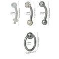 thumbnail image 5 of Women's 18 Gauge Stainless Steel Body Jewelry Set: Hoops, Studs, and Horseshoes, 5 of 5