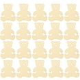 thumbnail image 4 of Qiysamall 40pcs Unfinished Wooden Bear Cutouts for Crafts Room Decoration Creative Wooden Cutout Shapes, 4 of 11