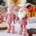 thumbnail image 2 of WJCA Standing Santa Claus Figure with Retractable Spring Legs, Festive Sequin Hat Holiday Decor for Home Tabletop, Snowman Design, 2 of 5