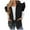 Black, variant on Lenpel Women's Padded Vests Button down Ruffle Sleeveless Puffer Jackets Lightweight Winter Coat with Pockets