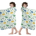 thumbnail image 4 of Light Toned Dinosaur with ROAR Pattern Hooded Bath Towel，60"x35" for Ages 3 To 12 Kids, Quick Dry Lightweight Soft Microfiber Hood Beach Towel Cover Up for Kids, 4 of 7