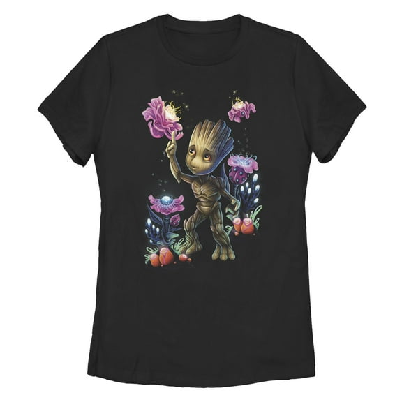 Women's Marvel Groot Artistic Plants Graphic T-Shirt