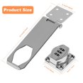 thumbnail image 2 of Keyless Cabinet Lock 3-Digit Drawer Combination Lock Clasp with Screws Zinc Alloy Security Privacy Latch Lock Rust-Proof Cupboard Lock for Cabinet Drawer Mailboxes, 2 of 7