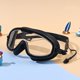 thumbnail image 4 of Swimming Goggles Unisex High Definition Waterproof And Fogs Proof Piece Earplugs Integrated Large Frame Swimming Diving Training, 4 of 5