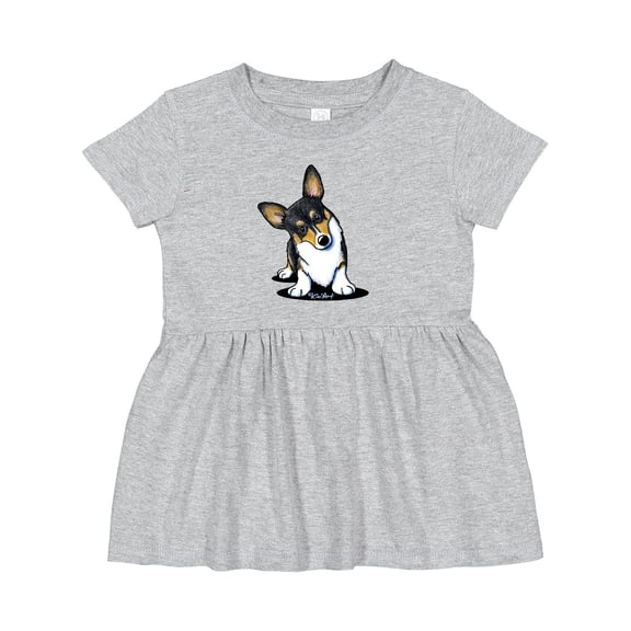 Inktastic Tri Color Corgi Girls Baby Dress