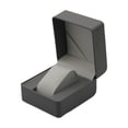 thumbnail image 1 of Organizador de caja de almacenamiento de reloj individual con forro suave, soporte de almacenamiento de exhibición de reloj portátil, Estuche de Viaje Gris, 1 of 8
