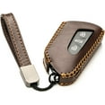 thumbnail image 3 of Vitodeco Genuine Leather Smart Key Fob Case Compatible with Volkswagen MK8 Golf GTI, ID4, Atlas (3-Button, Brown), 3 of 6