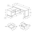 thumbnail image 4 of Monarch Specialties Computer Desk, Home Office, Corner, Storage Drawers, 72"l, L Shape, Work, Laptop, Metal, Laminate, Walnut, Black, Contemporary, Modern, 4 of 4