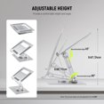 thumbnail image 3 of XUCP-Adjustable Laptop Stand for Desk, Foldable Ergonomic Laptop Riser, 360° Swivel Portable Aluminum Alloy Computer Stand Compatible with MacBook Air/Pro Lenovo Razer, All 10"-16" Notebooks, CP02S, 3 of 4