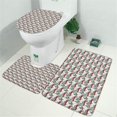 thumbnail image 2 of White Christmas Truck and Tree Pattern Bathroom Rugs Sets 3 Piece,Toilet Cover Set,Absorbent Non Slip Bathroom Mats Sets with U-Shaped Contour Rug Toilet Rug Set, 2 of 5