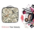 thumbnail image 6 of FORMRS Travel Makeup Bag Large Capacity Train Case Cosmetic Organizer with Adjustable Dividers, Green Birds, 6 of 8