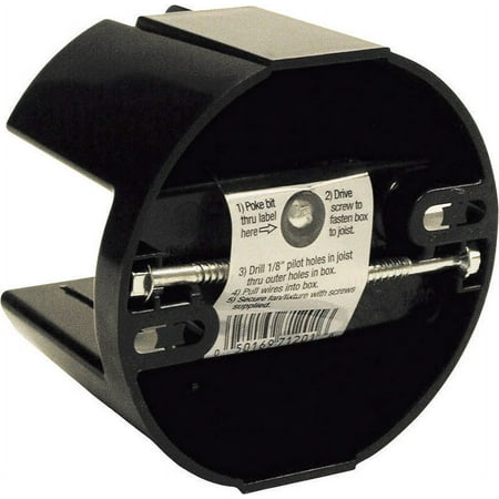 Raco 7120 Pvc Ceiling Fan Box Black 4-1/16