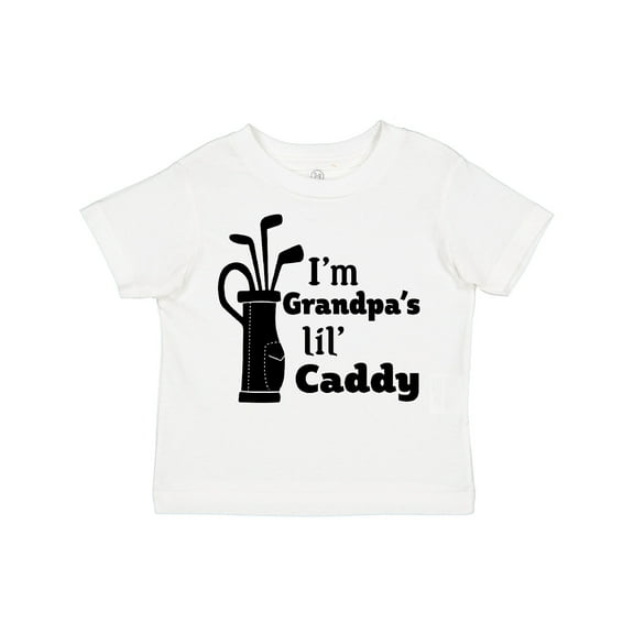 Inktastic I'm Grandpa's Lil' Caddy Golf for Kids Boys or Girls Toddler T-Shirt