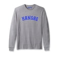 thumbnail image 3 of Daxton Retro Kansas Arch Font Long Sleeves T Shirt Soft Medium Weight Cotton, 2Pk Hgray Royal White Royal, L, 3 of 5