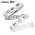 thumbnail image 2 of Uxcell Cloth Tape Measure for Body 120 inch Metric Inch Measuring Tape Soft Dual Sided for Tailor Sewing White, 2 of 5