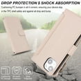 thumbnail image 5 of for iPhone 13 Rugged Case, RFID Blocking Wallet Case for Women Men with Card Holder Zipper Magnetic Flip PU Leather Wrist Strap & Shoulder Strap Protective Cover for iPhone 13, White, 5 of 11