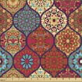 thumbnail image 2 of Moroccan Fabric by the Yard Upholstery, Oriental Wavy Curvy Pattern with Spring Nature Inspired Retro Style Art Motifs, Decorative Fabric for DIY and Home Accents, Multicolor by Ambesonne, 2 of 5