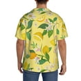 thumbnail image 3 of Gukieu Lemon (2) Print Men's Short-sleeved Shirts, Button-down Pocket Shirts, T-shirts, Beach Vacation Travel Summer Clothing-4X-Large, 3 of 5
