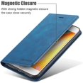 thumbnail image 2 of Case for iPhone SE(5G) 2022 iPhone 7 iPhone 8 iPhone SE 2020, Premium PU Leather Flip Folio Protective Case TPU Bumper with Kickstand Card Slot Holder Hidden Magnetic Closure Cover - Blue, 2 of 7