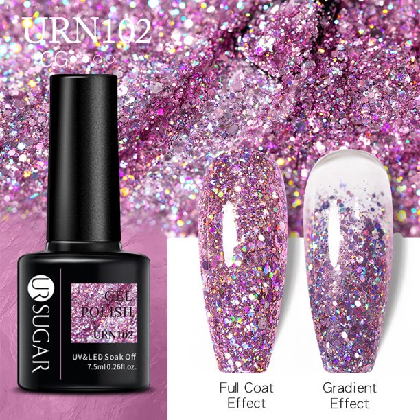 Azúcar UR 7,5 ml, esmalte de Gel magnético para uñas de gato reflectante, Gel de arcoíris, Gel láser brillante, barniz LED UV, diseño de Arte de uñas Tan Jianjun unisex