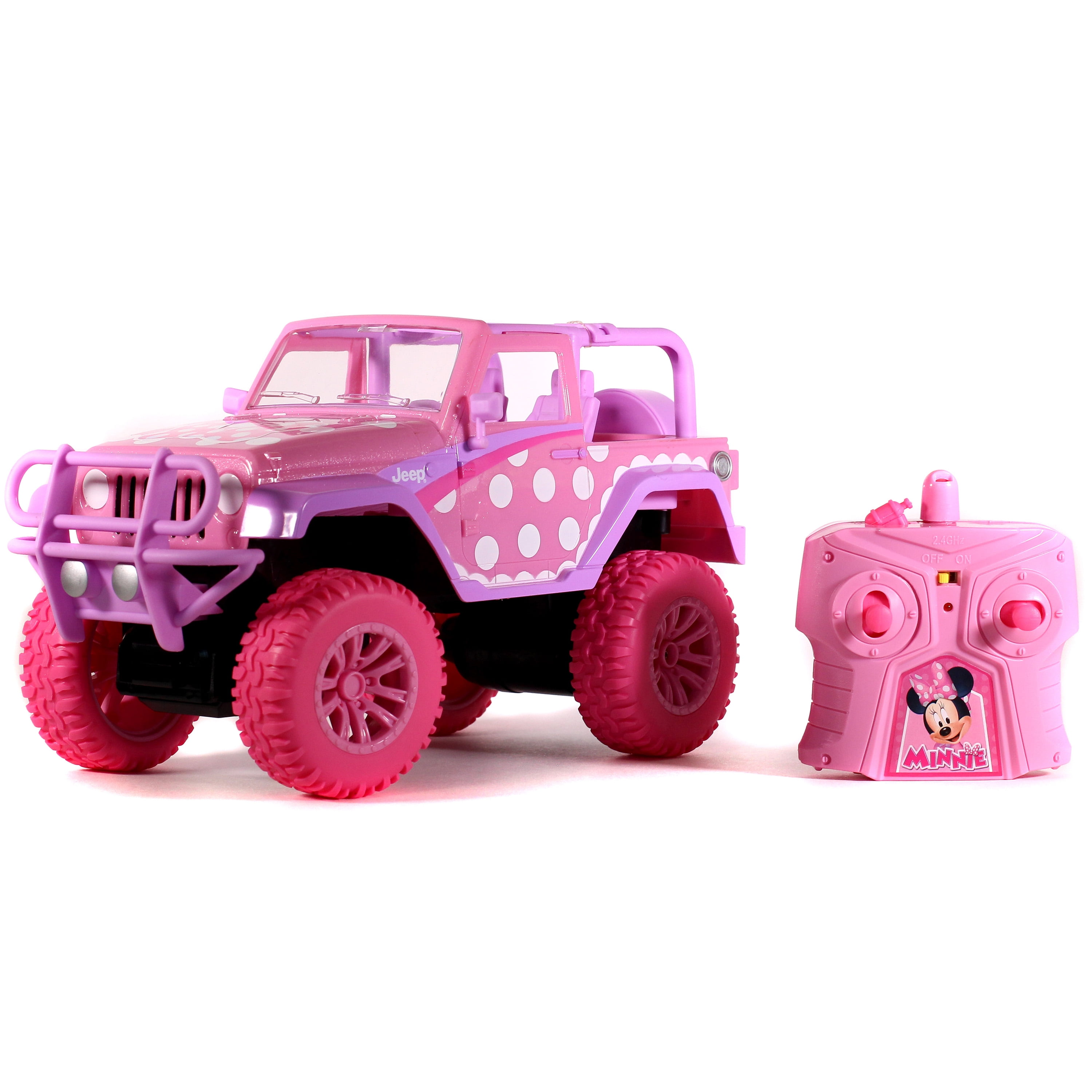 Big Foot Jeep R/C Vehicle 1:16 Scale Pink Jada Toys GIRLMAZING 96991 
