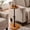 Wood (round), variant on StarZe Adjustable Height C Shaped End Table,360° Swivel Side Tables with Wheel for Livingroom, Bedroom,Walnut.