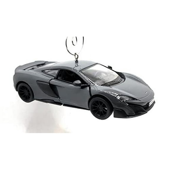 Christmas Ornament for McLaren 675LT Gray Large