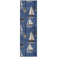 thumbnail image 2 of Addison Rugs Dream Shag Premium Machine Washable Transitional Sailboat Navy Runner Rug, 2'3" x 7'6", 2 of 8
