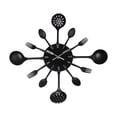 thumbnail image 1 of Reloj de pared de hierro Naiovety 3D Extraíble Estilo moderno color negro, 1 of 6