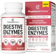 Physician's Choice Digestive Enzymes - for Digestive Health & Gut Health, Bloating & Meal Time Discomfort for Men and Women, 90ct