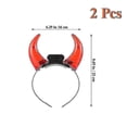thumbnail image 2 of 2pcs LED Devil Horn Headband Light Up, Red Halloween Party Costume Accessories - DSWZZ41, 2 of 2