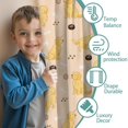 thumbnail image 3 of Blackout Kids Curtains,Golden Retriever Childrens Insulated Curtains Set Of 2,Bedroom Essentials,Toddler Room Decor 42x54in(106x137cm), 3 of 4