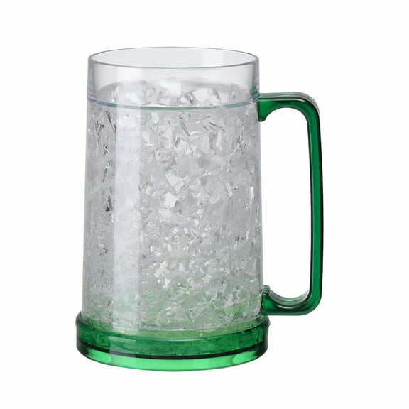 ACDANC Home Freezer Beer Mugs,Double Wall,Insulated with Liquid Gel Plastic Freezable Glasses,15 Oz Beer Glass for Freezer,Chiller Frosty Cup,Frozen Ice Freezy Mug,Freezer Cups