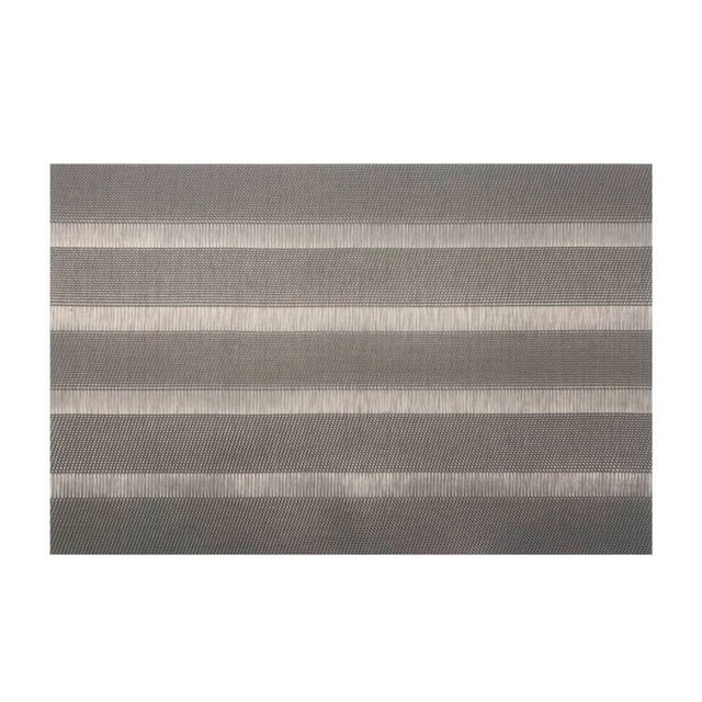 Mantel Individual Mainstays Rayas Horizontales 30x45 cm Rectangular Plata