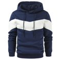 thumbnail image 4 of SUYIDA Men's Pullover Hoodie Sweatshirt Zip Up Hooded Jacket Contrast Design Long Sleeve Casual Athletic Streetwear Top Warm Comfortable Outerwear for Everyday Wear Travel and Leisure, 4 of 4