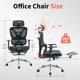 thumbnail image 4 of Yeshouse Silla de oficina ergonómica con reposacabezas ajustable, soporte lumbar y reposabrazos 3D, cómoda para computadora, ideal para dormitorio, estudio o estudiantes, 4 of 7