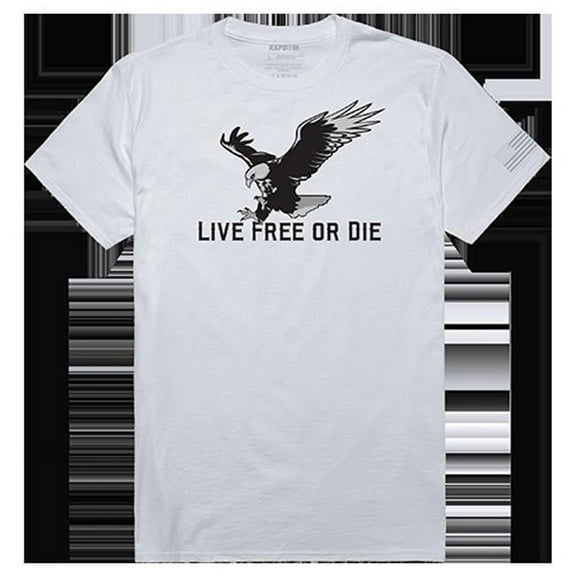 Live Free Tactical Graphic T-shirt, White - Extra Large