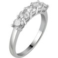 thumbnail image 2 of Arista 1.00 ct Diamond Women's 5-Stone Anniversary Band in 10K White Gold (I-J,I3), 2 of 4