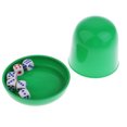thumbnail image 3 of Bar KTV Dice Game Guessing Tool Dice Cup Shaker with 6pcs Digital Dice -#2 Green, 3 of 8