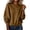 Brown, variant on Crew Neck Sweatshirts Women Fall Fashion Casual Work Cropped Sweatshirt Drawstring Long Sleeve Top Plus Size Clothes