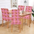 thumbnail image 2 of Yayeee 2 Pack Dining Chair Covers Stretch Parson Chairs Slipcovers Seat Protector, Pink Doughnuts, 2 of 6