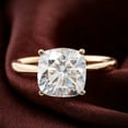thumbnail image 2 of solitaire jewels 3CT Cushion Moissanite Solitaire Engagement Ring For Women, 14K Yellow Gold, 2 of 5
