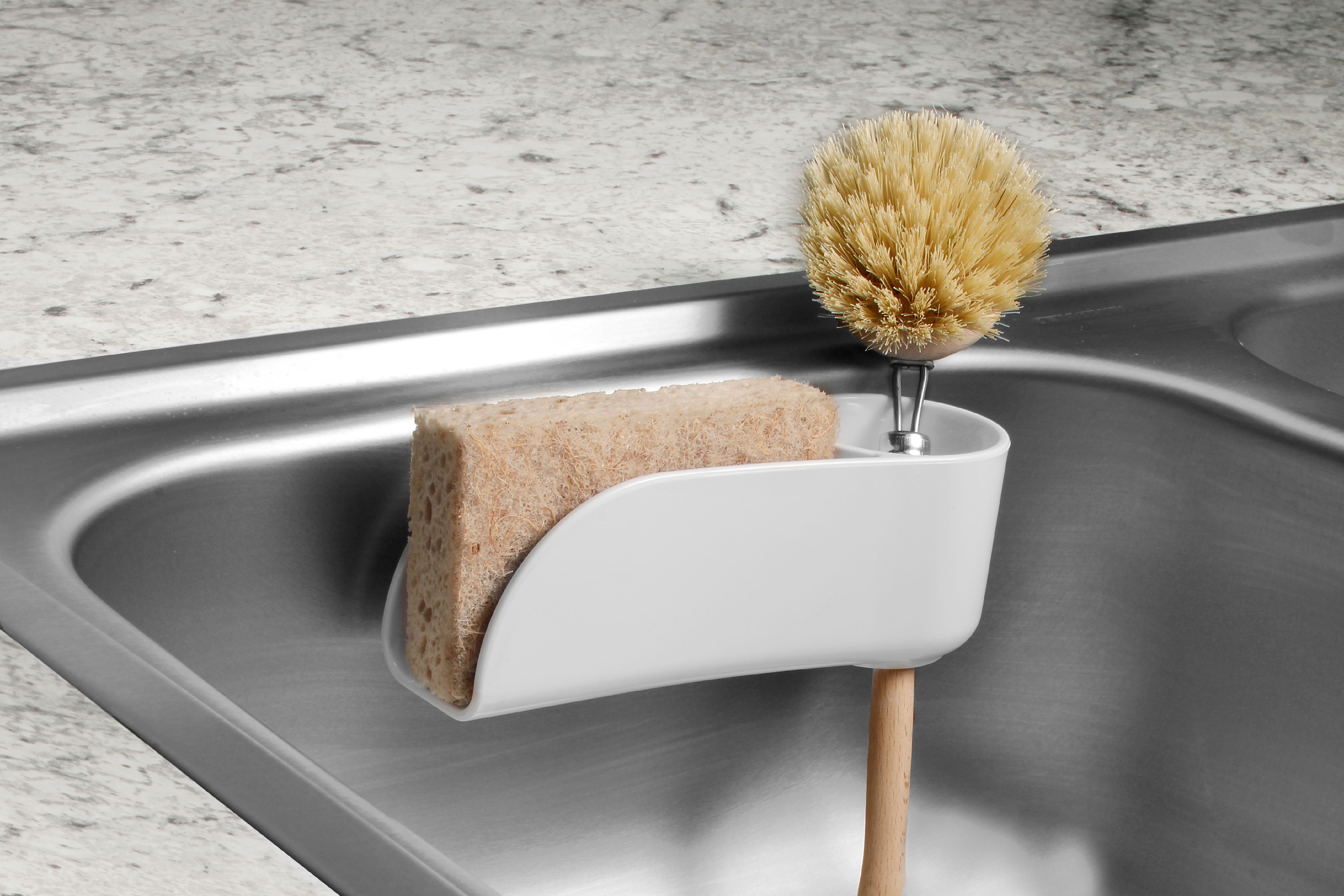 Spectrum Diversified Leaf Sponge & Brush Holder, Decorative Sponge