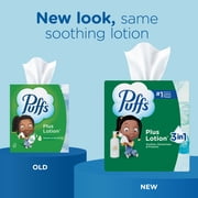 لوشن Puffs Plus لمناديل الوجه، 6 صناديق عائلية، 124 منديلًا في كل صندوق