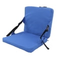 thumbnail image 2 of Cojín grueso antisuciedad para asiento de exterior, asiento plegable portátil para estadio con soporte para la espalda para acampar y conciertos, color azul, 2 of 8