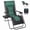 BlackGreen, variant on Nextay Zero Gravity Chair, Reclining Camping Lounge Chair for Indoor, Reclining Patio Chairs with Cup Holder Trays and Removable Cushion, Folding Recliner for Outdoor, Grey