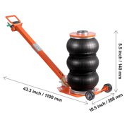 VEVOR Air Jack,3 Ton/6600 lbs,1-6S Pneumatic Lifting Jack with Heightened Column & Adjustable Handle, Compact,Easy-to-Lift & Space-Saving Jack with Thick Rubber Pad