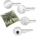 thumbnail image 4 of HENGT  2pcs Vintage Palm Tree Stamp Printing Cushion Cover Throw Pillow Case Sofa Decor(PL113TR), 4 of 6